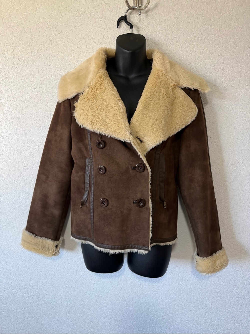 Vintage Chocolate Express Suede Peacoat Jacket 🤎